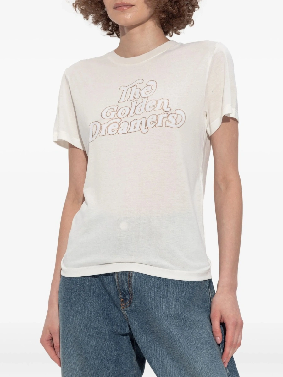 Tricou Golden Goose star alb - Img 3