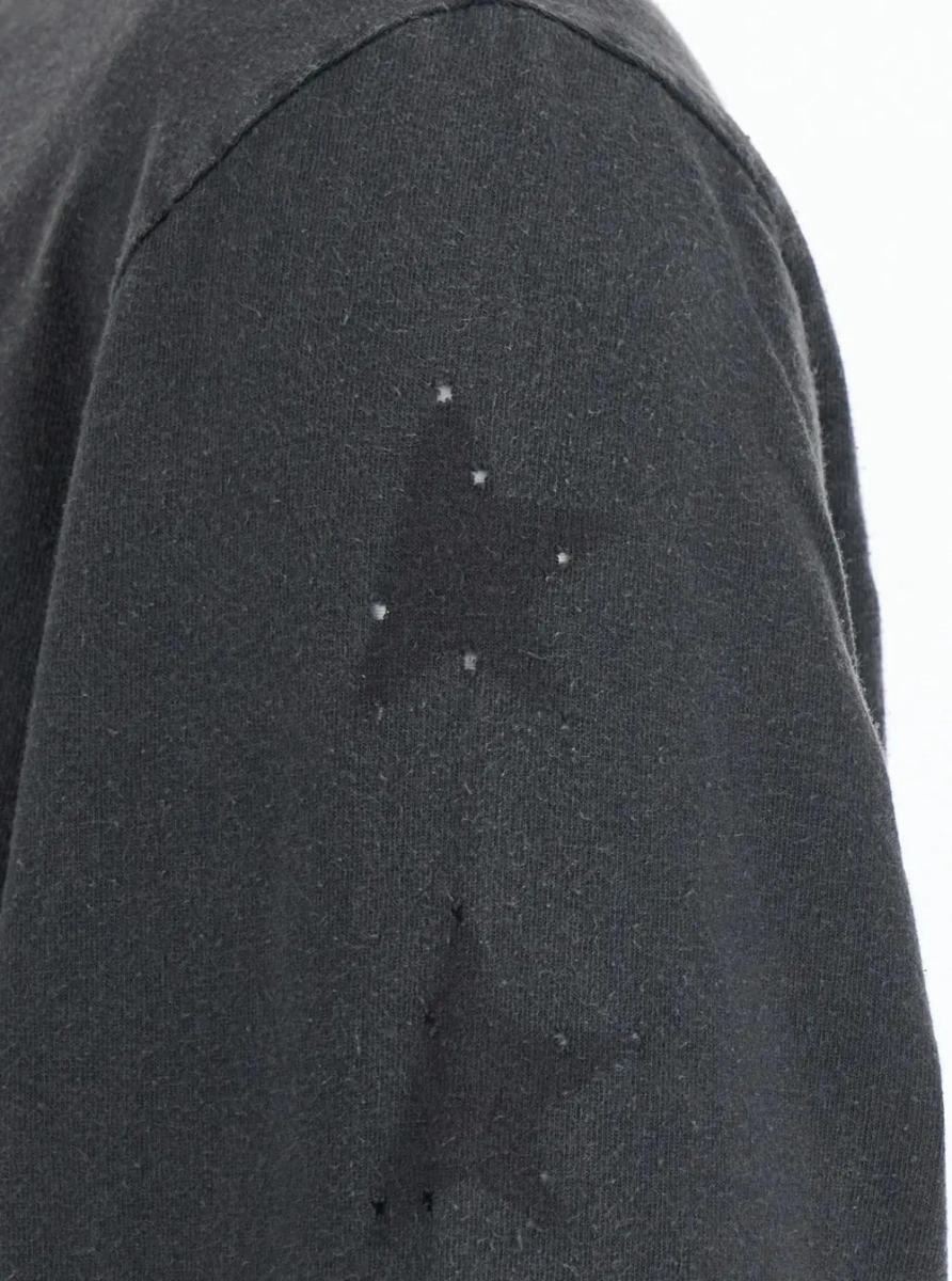 Tricou Grey Long-sleeve T-shirt with logo and star patch on the side in cotton for men - Img 3