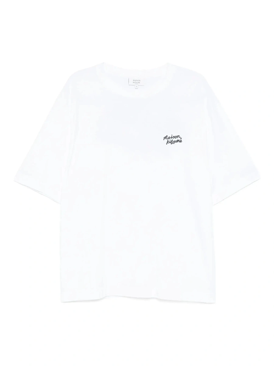 Tricou MAISON KITSUNÉ alb din bumbac - Img 7