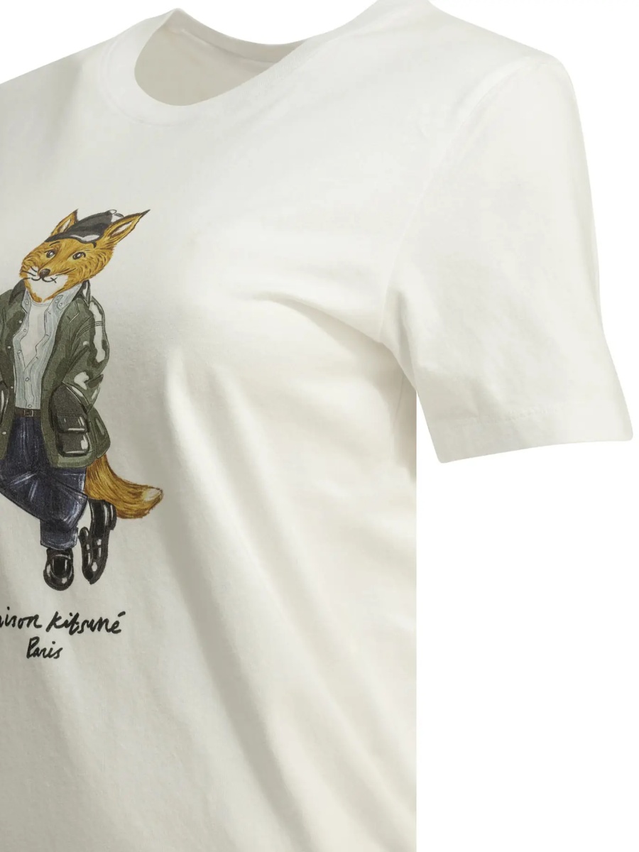 Tricou MAISON KITSUNÉ "Weekend Fox" Crew-Neck T-Shirt - Img 4