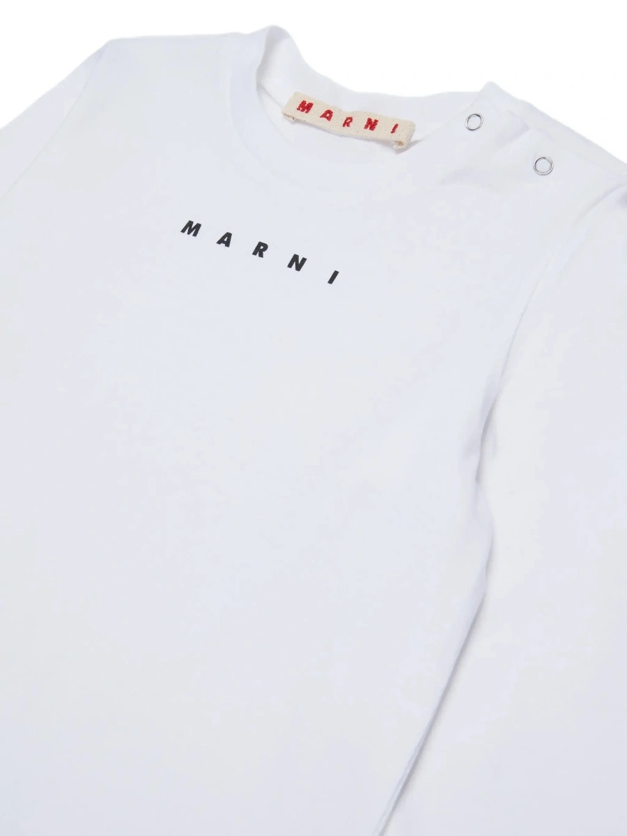 Tricou Marni alb din bumbac - Img 5