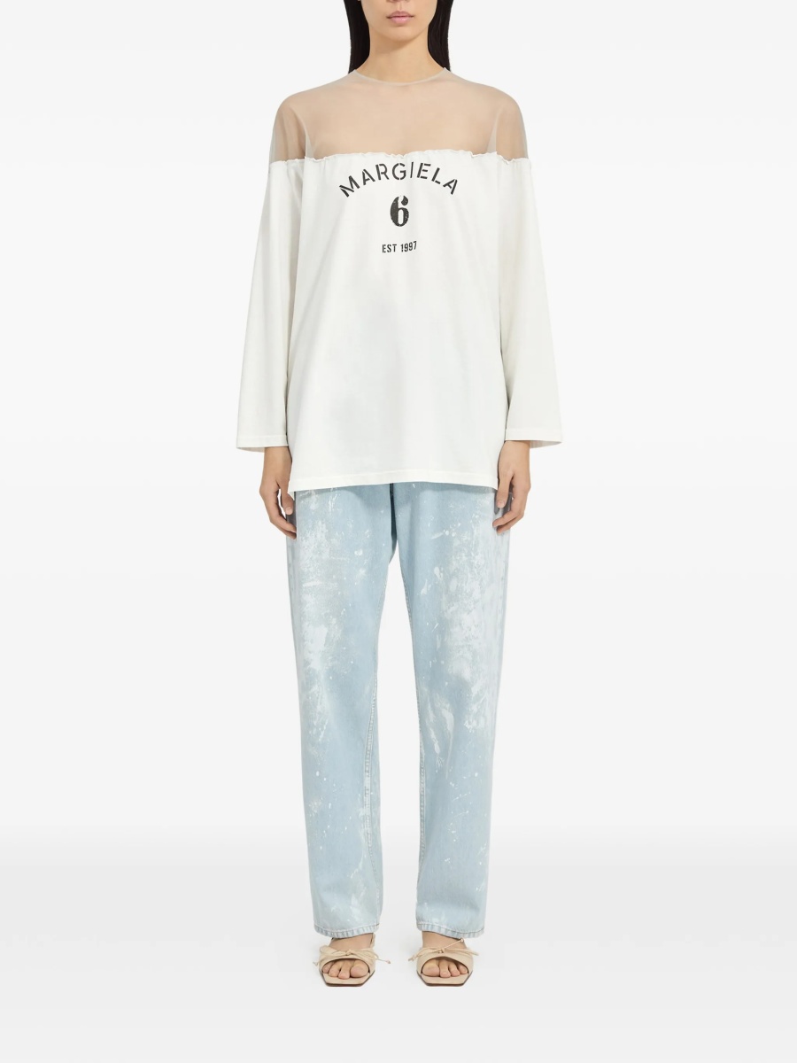 Tricou MM6 Maison Margiela alb - Img 2