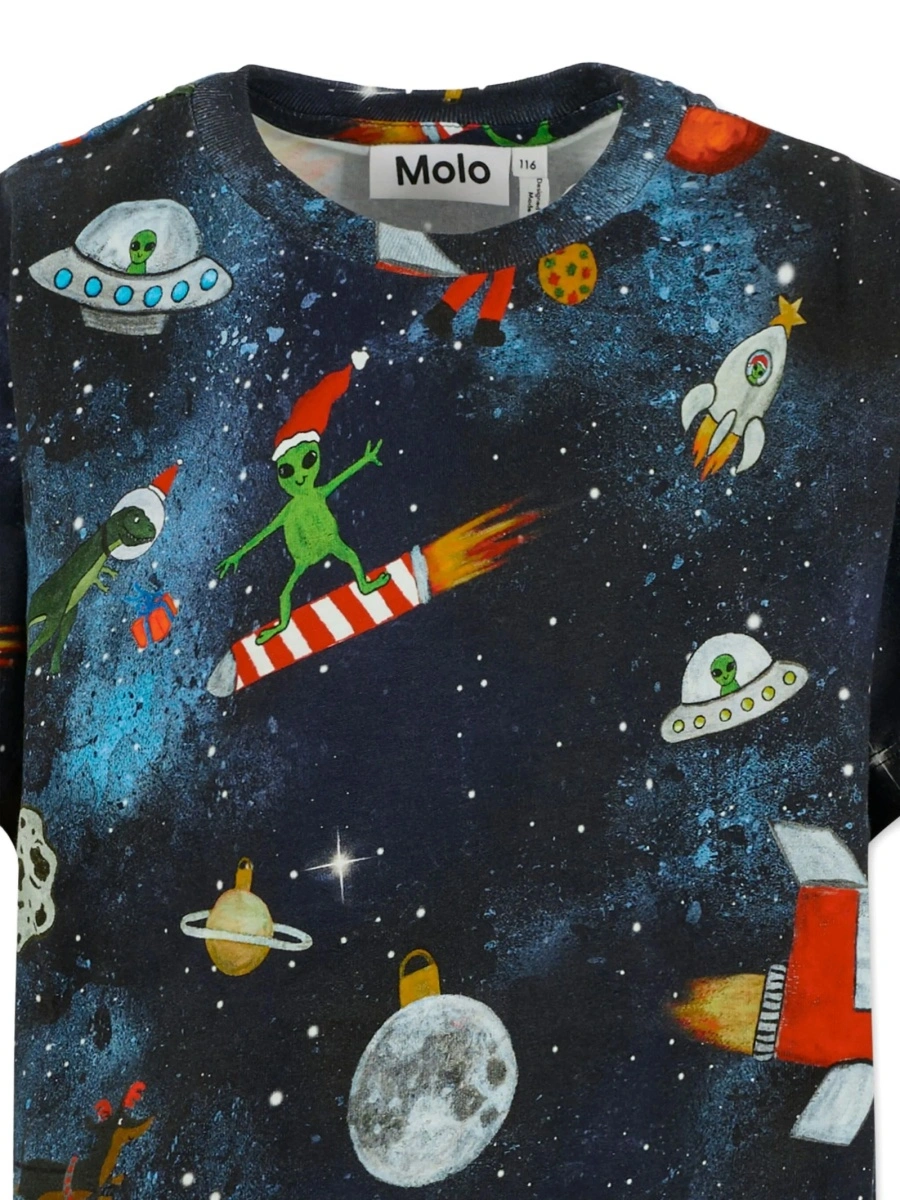 Tricou MOLO albastru din bumbac organic - Img 3
