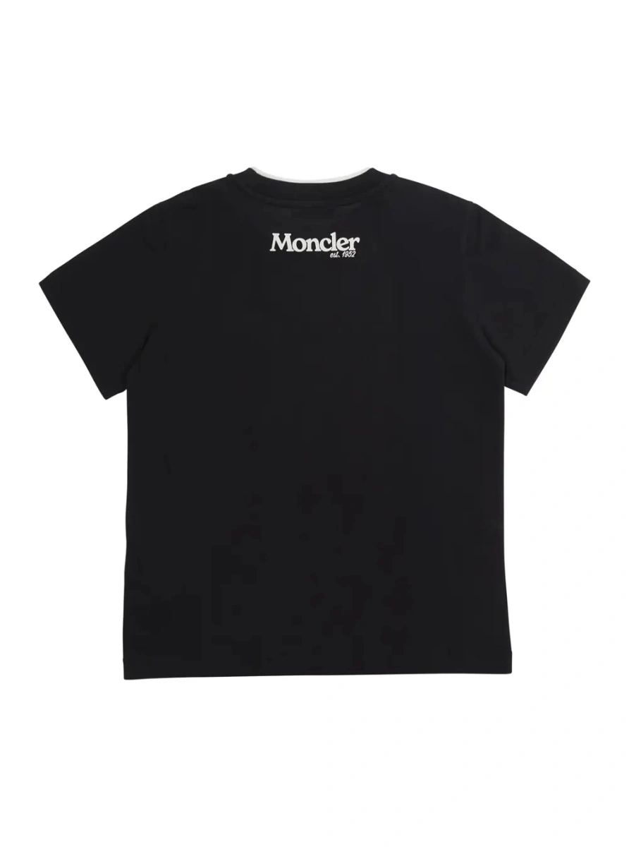 Tricou Moncler negru din bumbac - Img 2