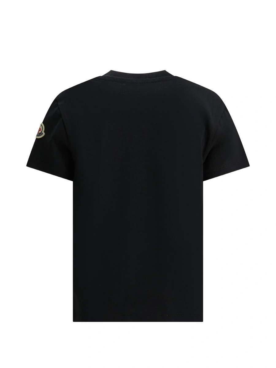 Tricou Moncler negru din bumbac - Img 4