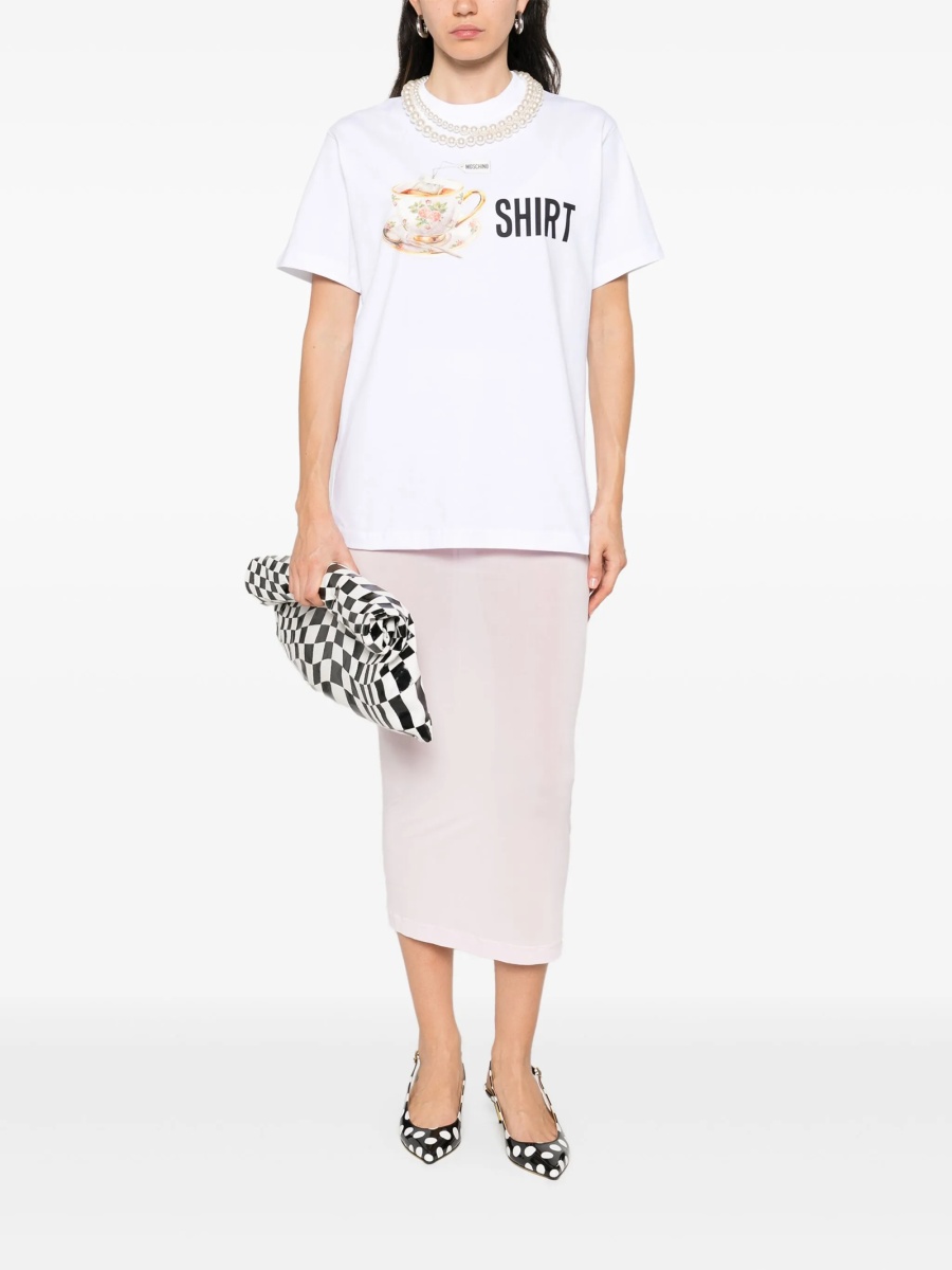Tricou Moschino alb - Img 2