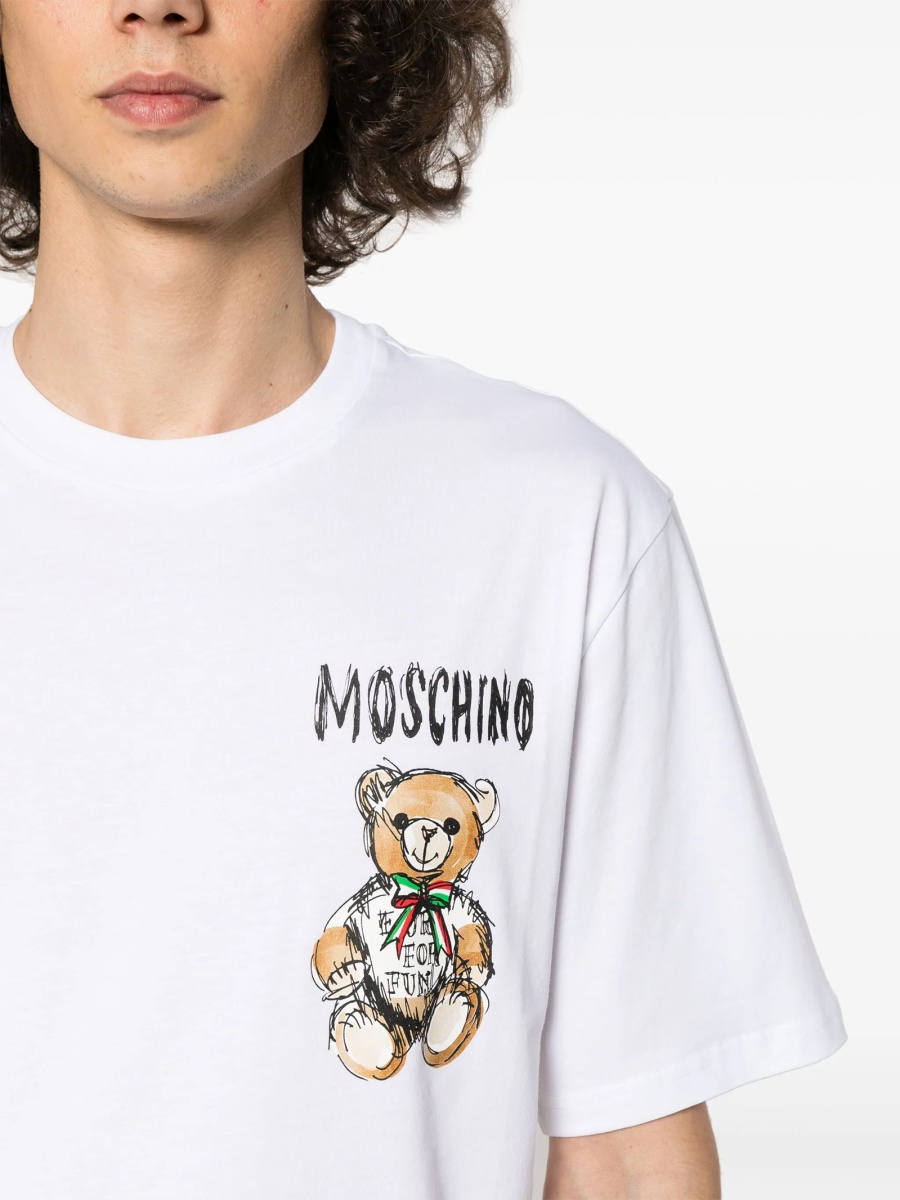 Tricou Moschino alb - Img 5
