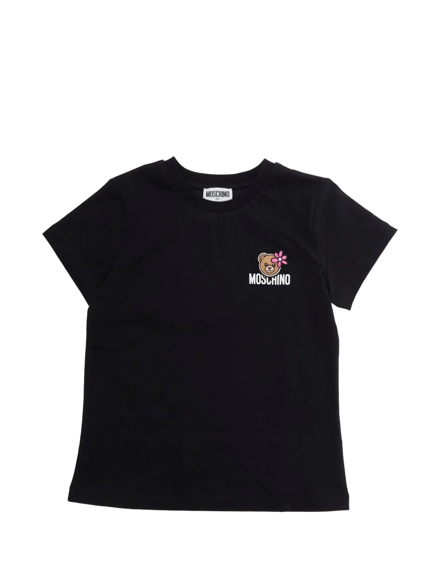 Tricou MoschinoS negru din bumbac 'Logo' - Img 6