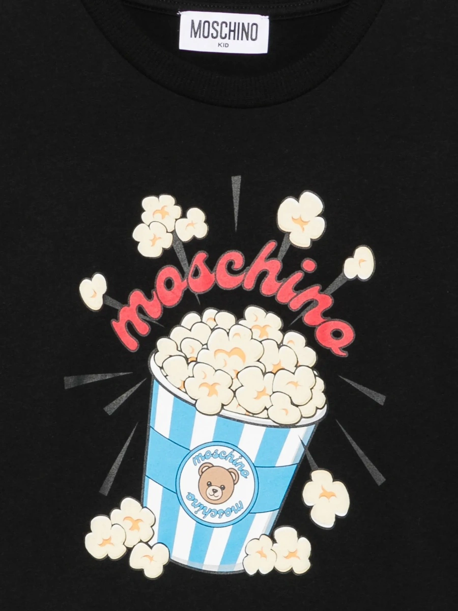 Tricou MoschinoS negru din bumbac - Img 5