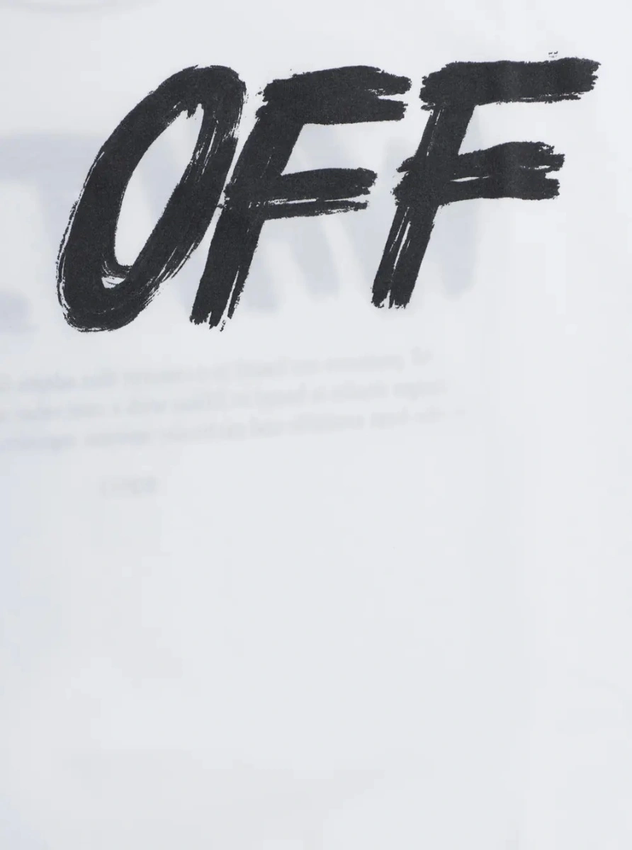 Tricou Off-White alb din bumbac - Img 3