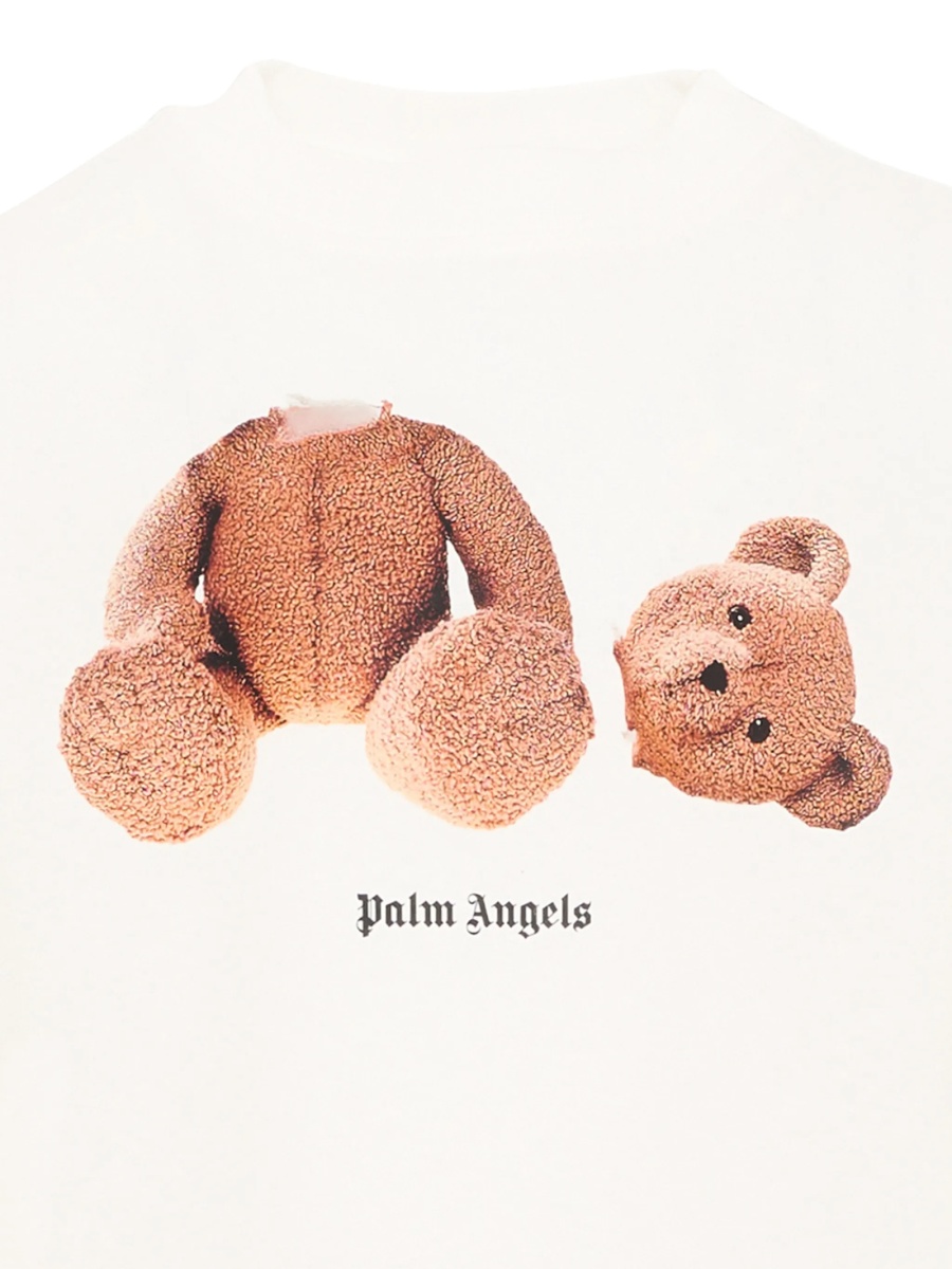 Tricou Palm Angels alb din bumbac - Img 3