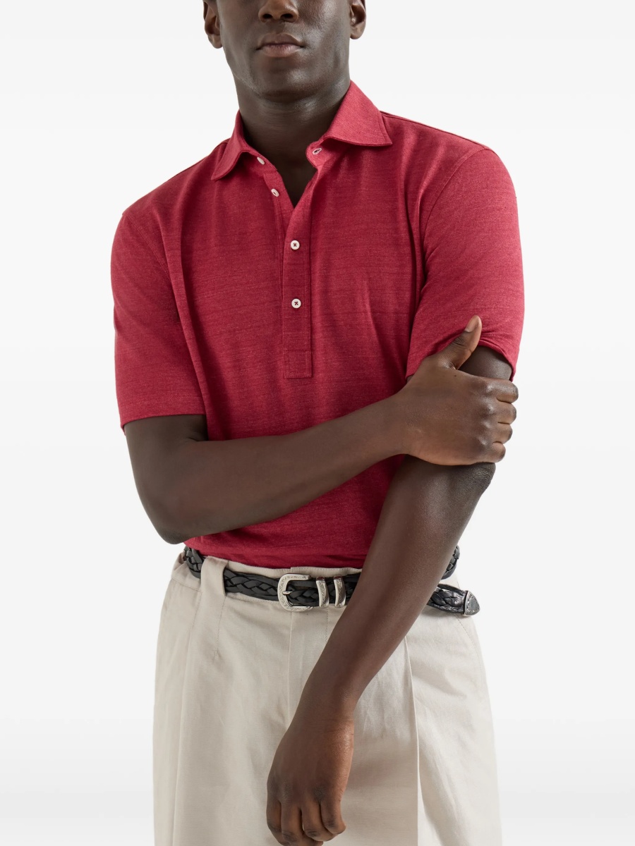 Tricou Polo Brunello Cucinelli rosu - Img 5
