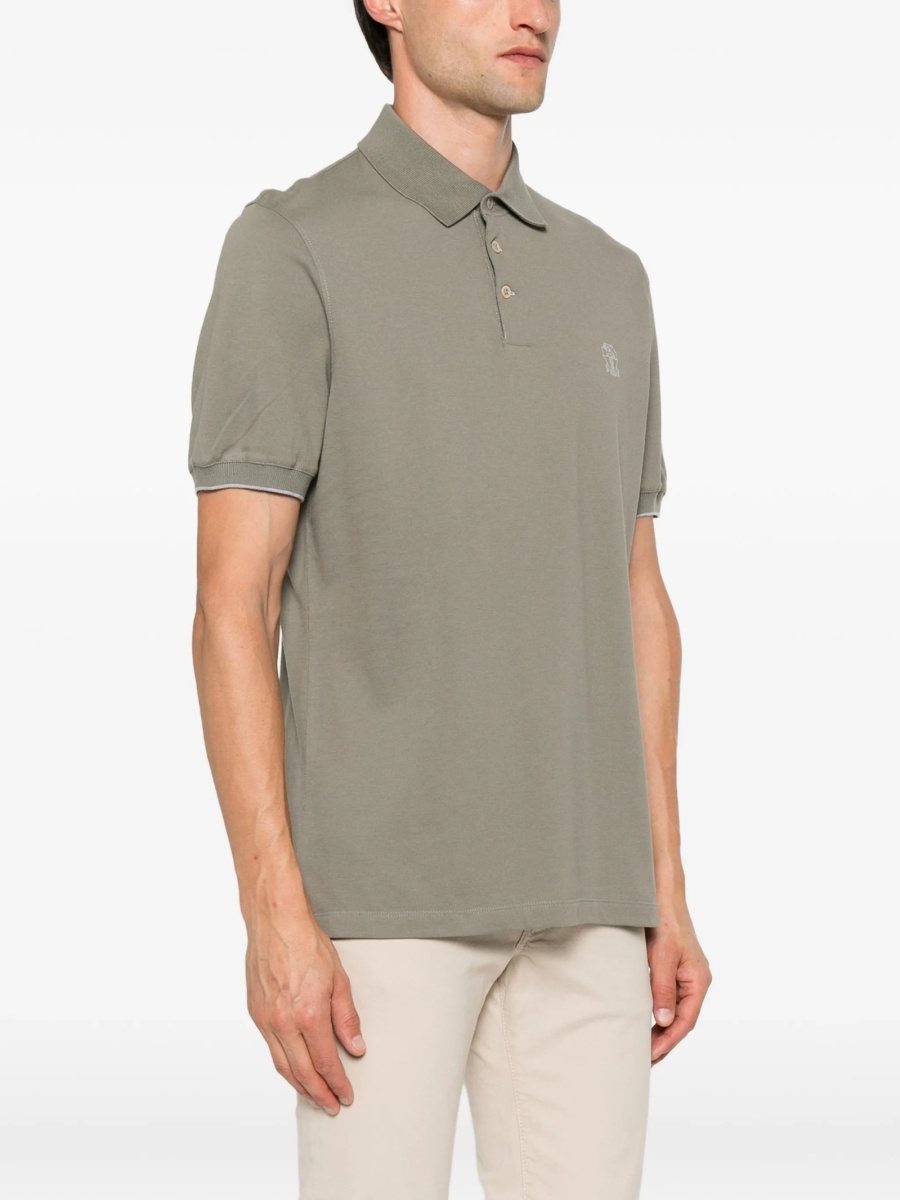 Tricou Polo Brunello Cucinelli verde - Img 3