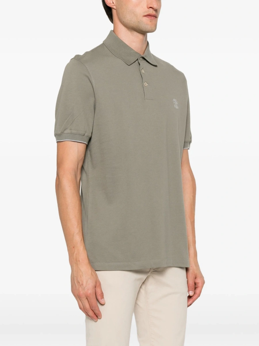 Tricou Polo Brunello Cucinelli verde - Img 3