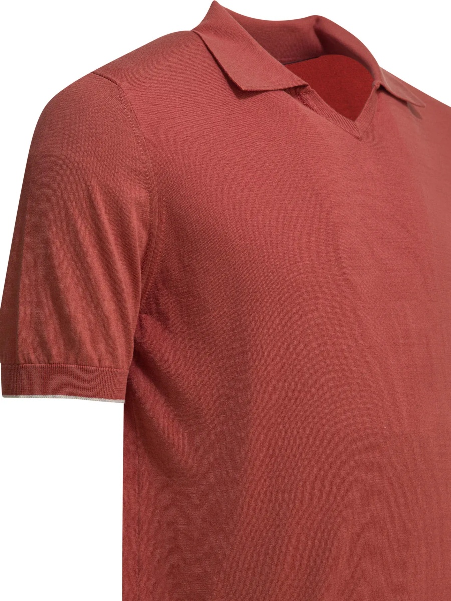 Tricou Polo Cotton buttonless polo shirt - Img 4