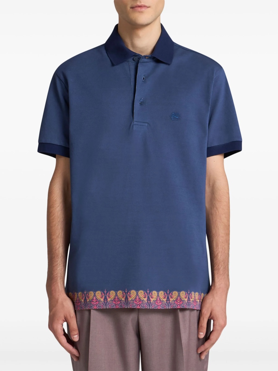 Tricou Polo ETRO albastru - Img 2