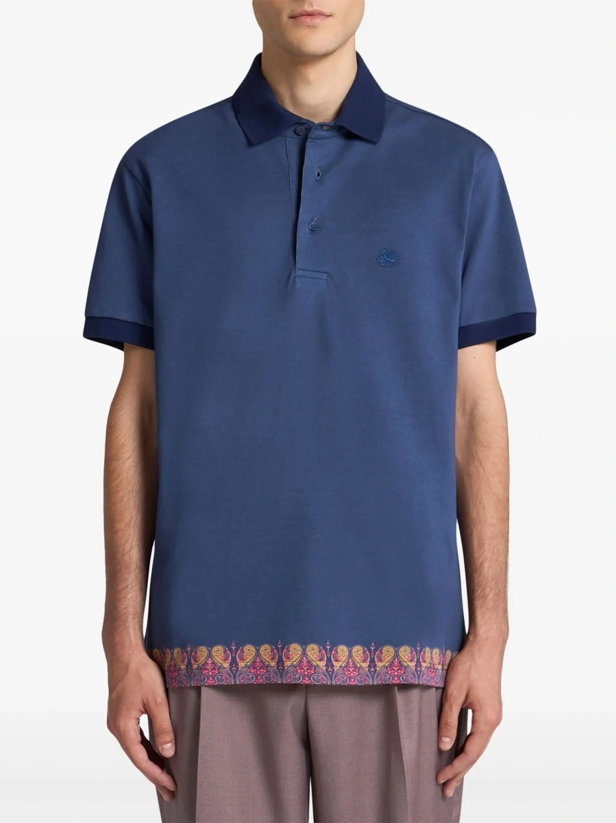 Tricou Polo ETRO albastru - Img 2