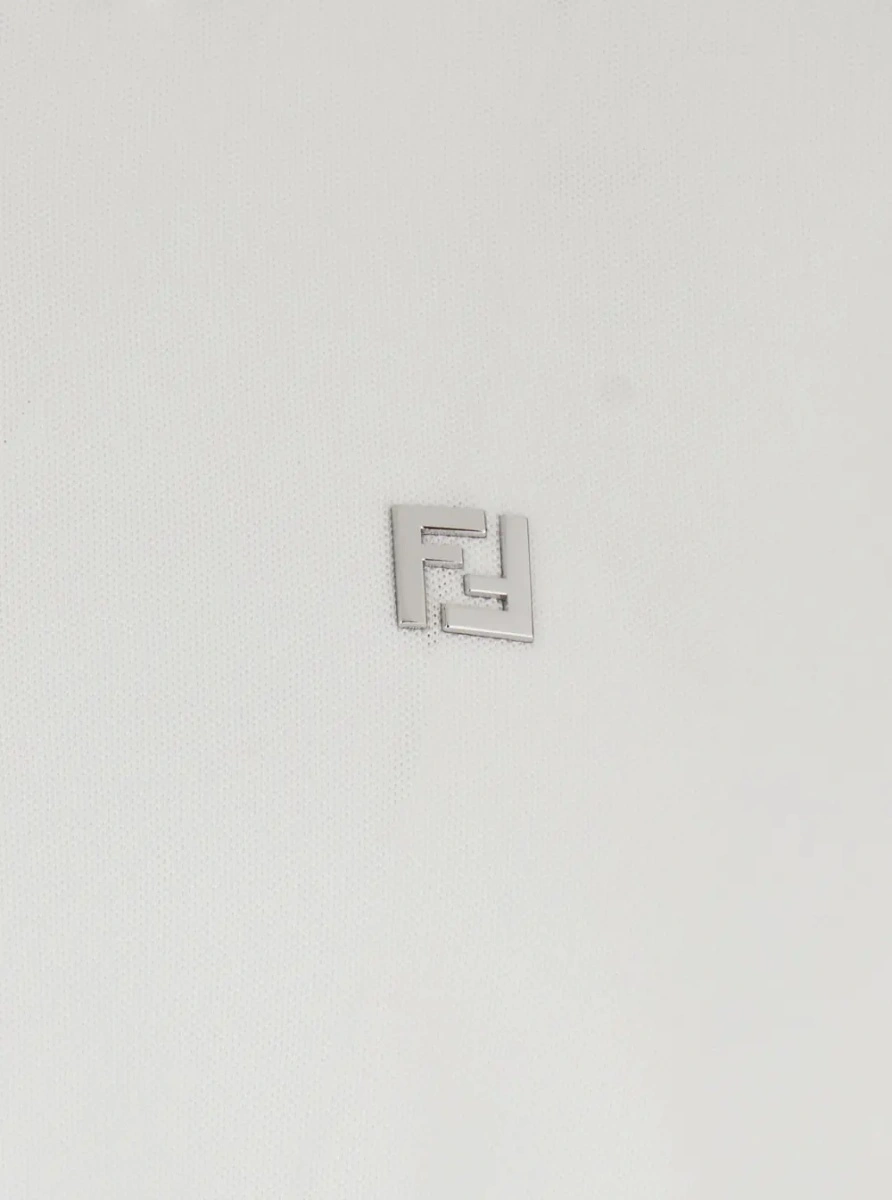 Tricou polo Fendi alb - Img 2
