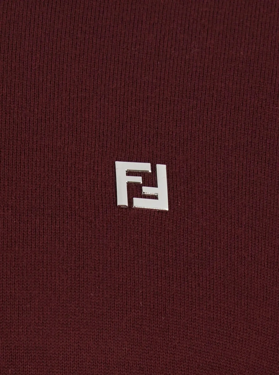 Tricou polo Fendi mov din lana - Img 3