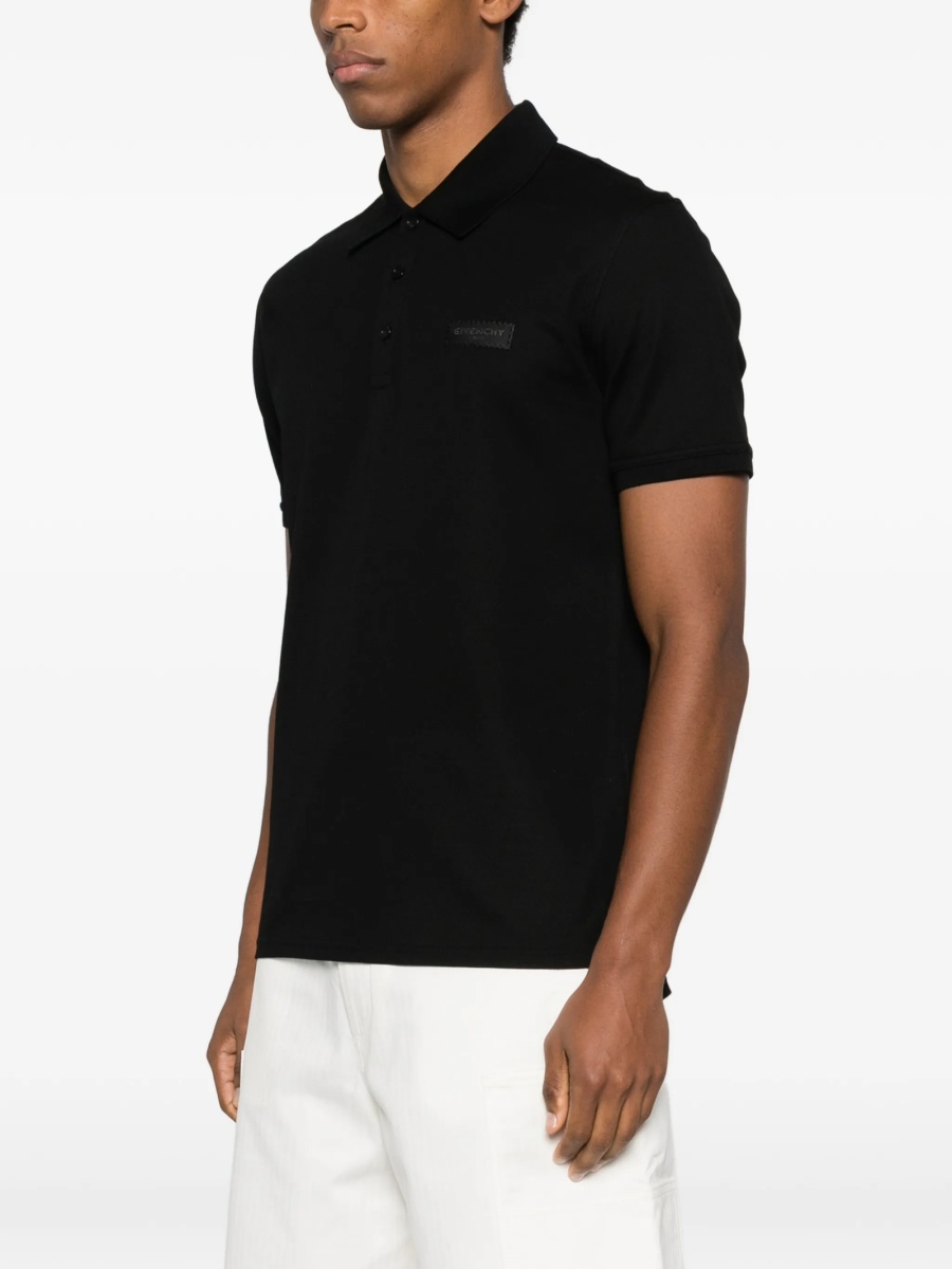 Tricou Polo Givenchy negru din bumbac - Img 3