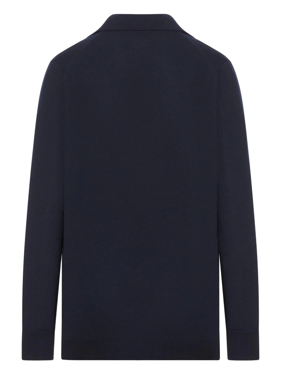 Tricou polo Gucci albastru din lana - Img 4