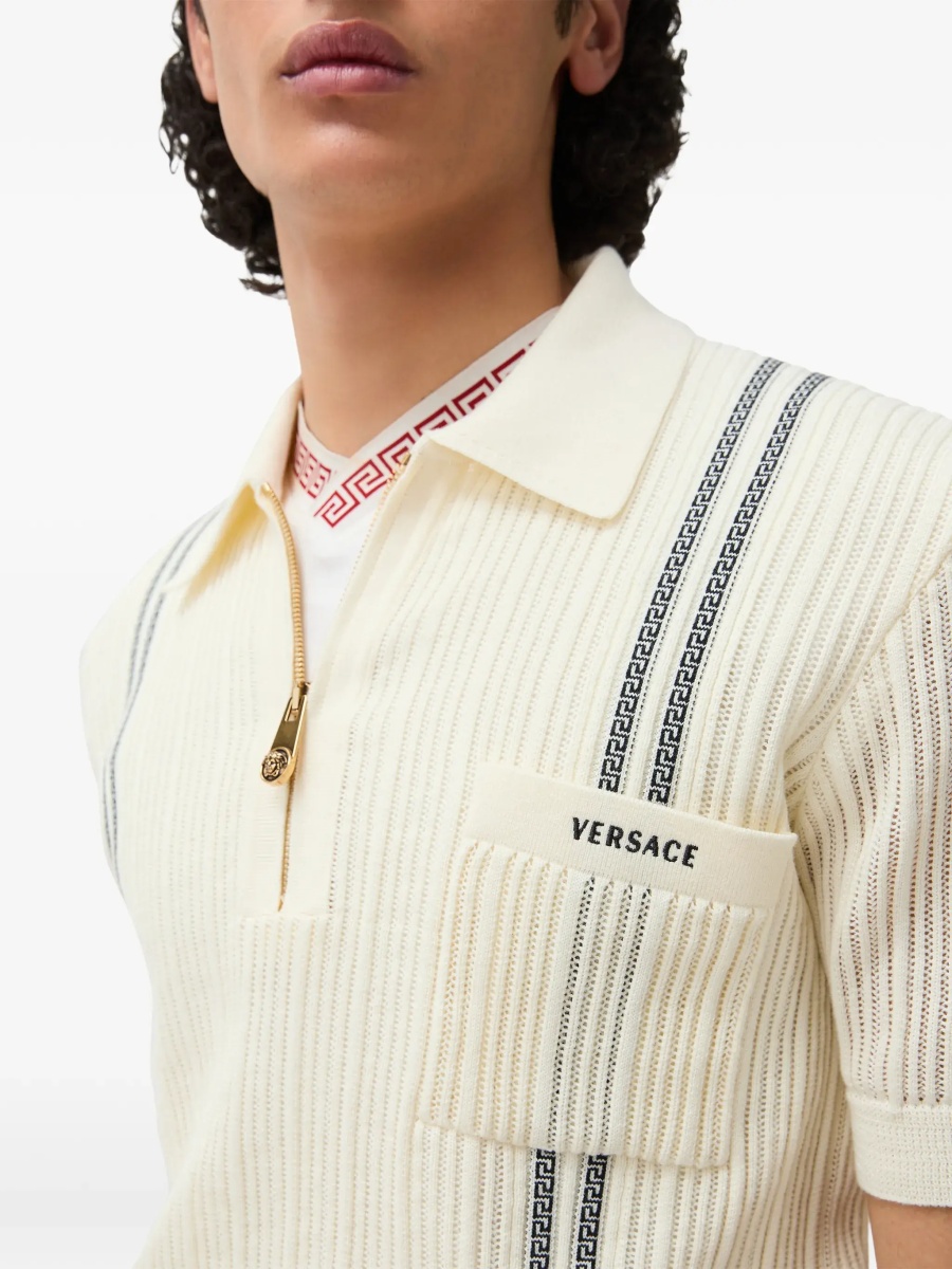 Tricou Polo Jacquard cotton knit Polo - Img 6