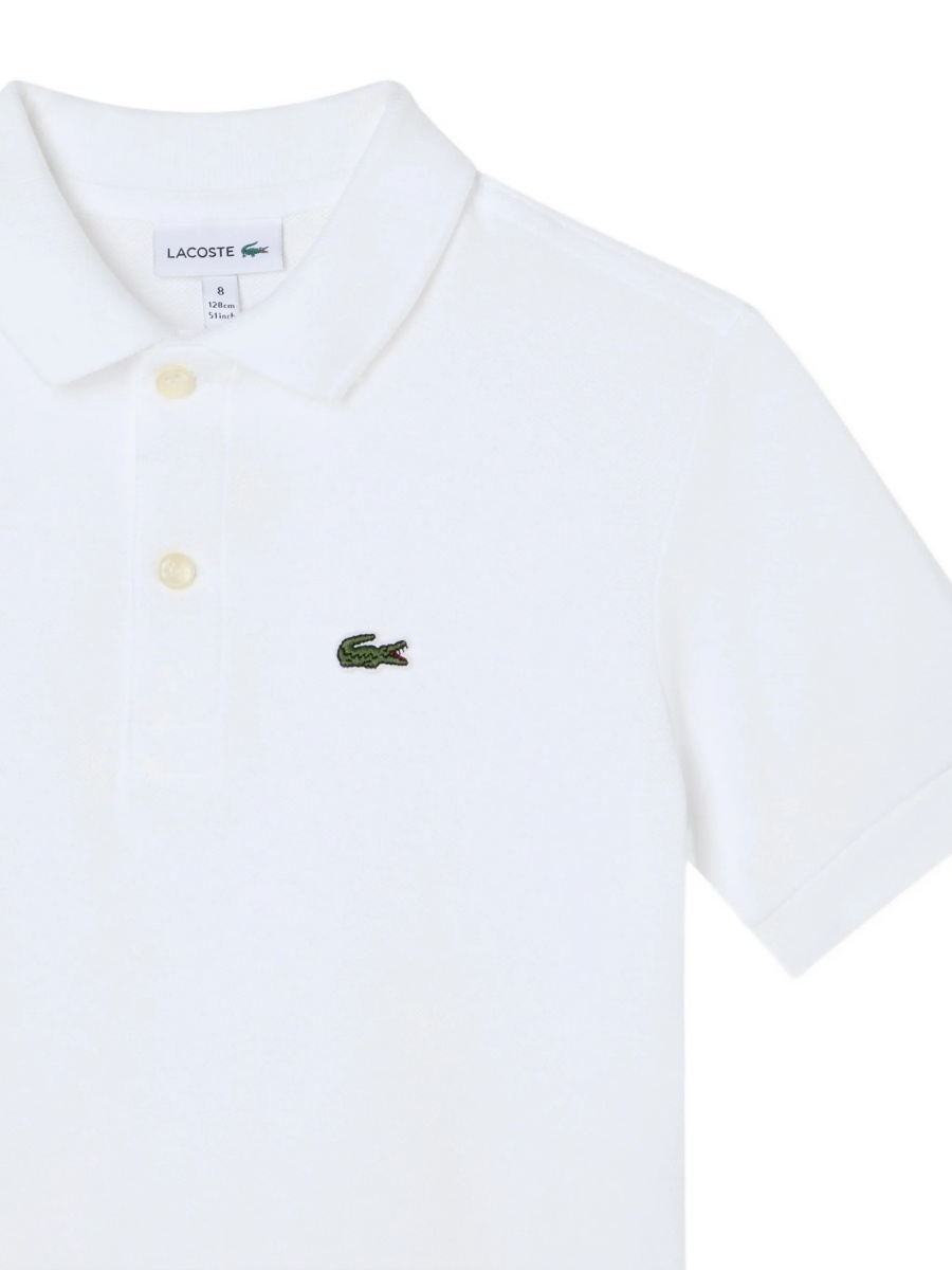 Tricou Polo Lacoste Kids alb - Img 3