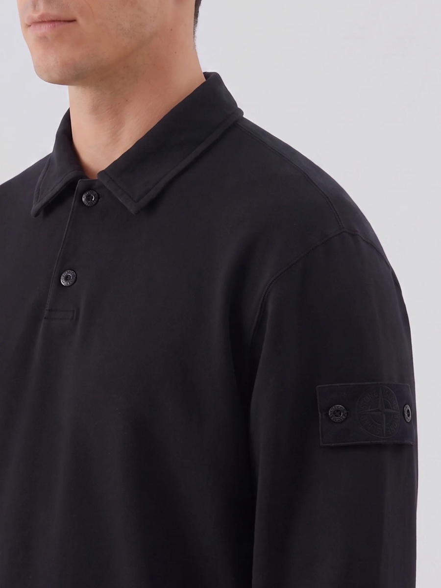 Tricou Polo Navy Stretch Cotton Ghost Polo Shirt - Img 3