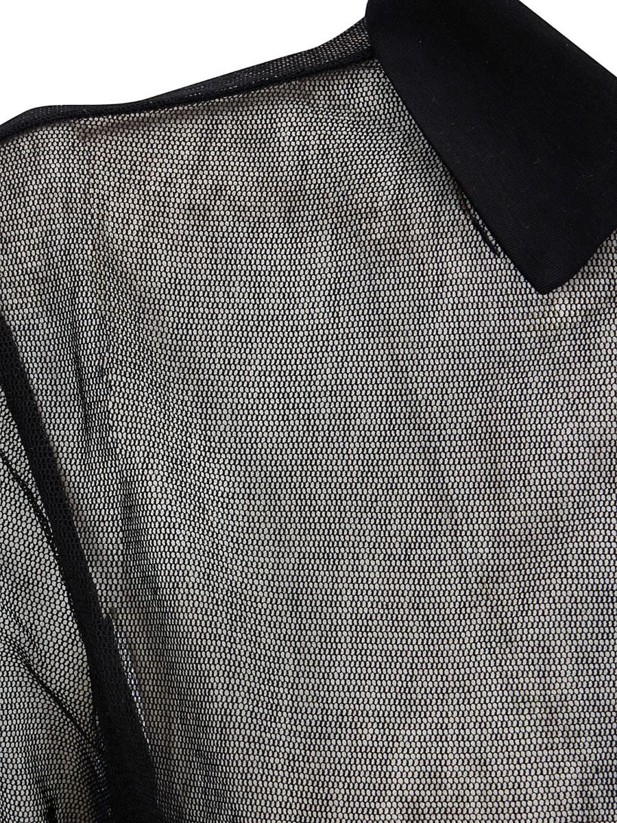 Tricou Polo PALOMA WOOL negru din bumbac si nylon - Img 3