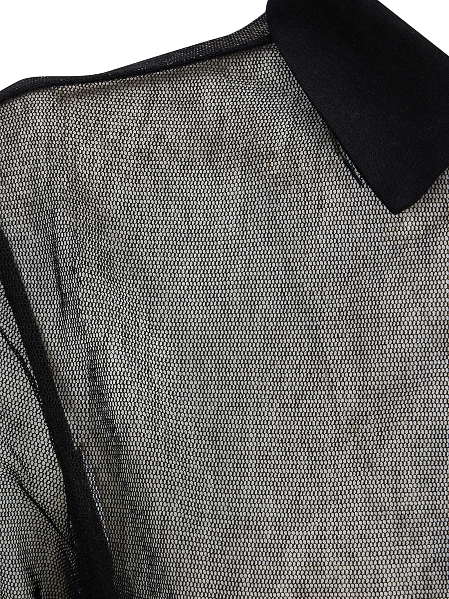 Tricou Polo PALOMA WOOL negru din bumbac si nylon - Img 3