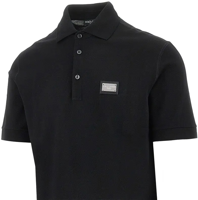 Tricou Polo Piquet polo shirt with logo plate - Img 2