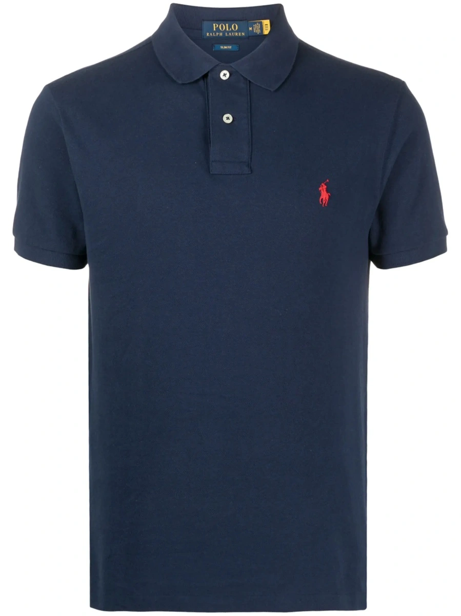 Tricou polo Ralph Lauren albastru din bumbac - Img 7
