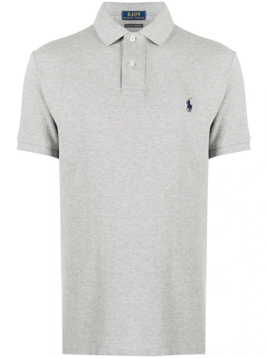 Tricou polo Ralph Lauren gri din bumbac - Img 8