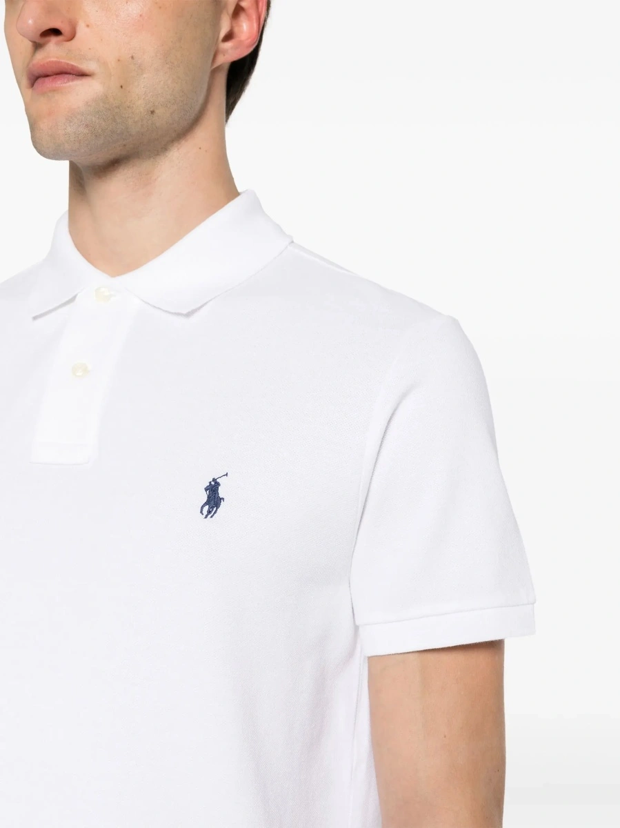 Tricou polo Ralph Lauren 'Polo' alb din bumbac - Img 7