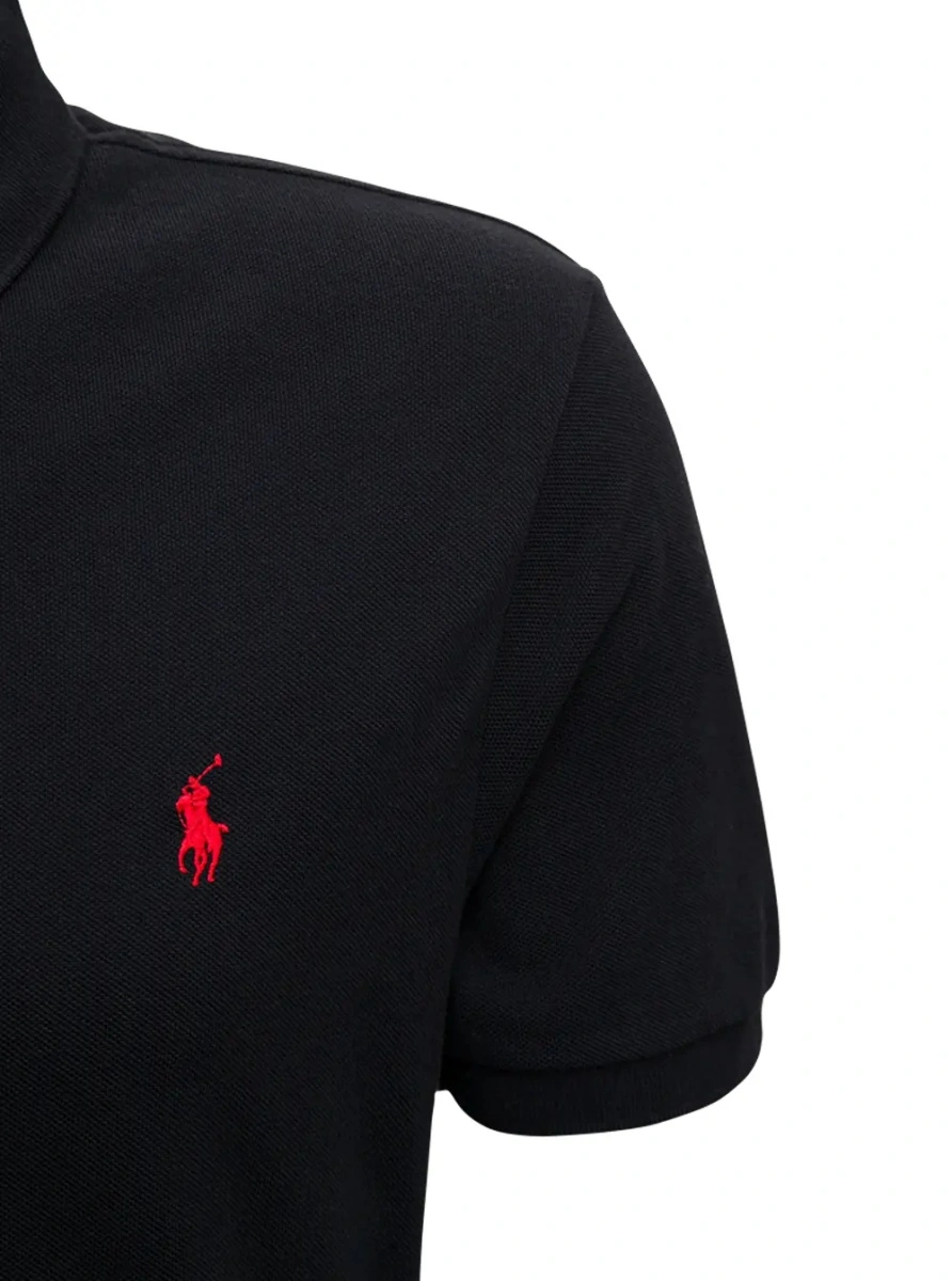 Tricou polo Ralph Lauren 'Polo' negru din bumbac - Img 3
