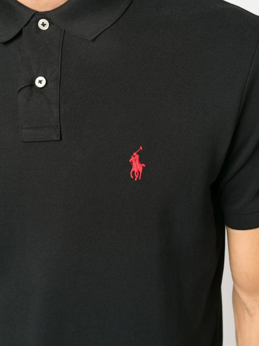 Tricou polo Ralph Lauren 'Polo' negru din bumbac - Img 7