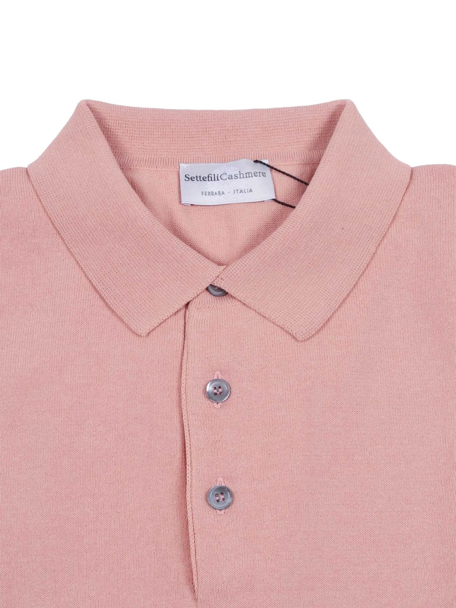 Tricou Polo SETTE FILI CASHMERE roz - Img 3