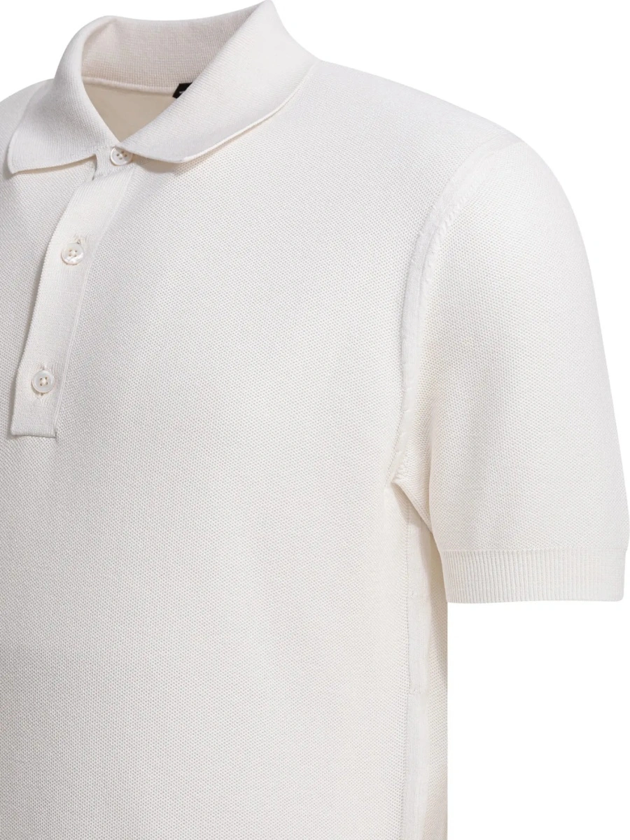 Tricou Polo Silk and cotton pique polo shirt - Img 4