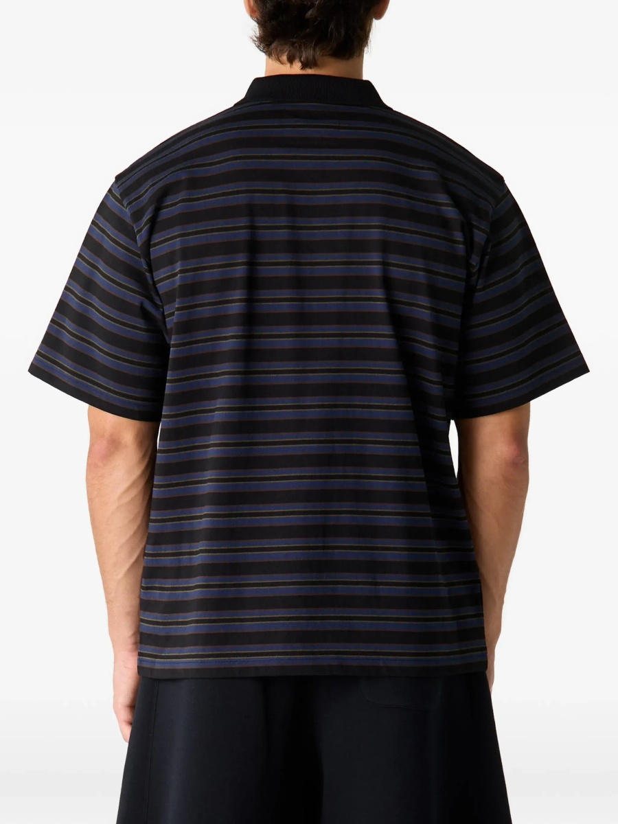Tricou Polo Striped buttonless polo shirt - Img 6