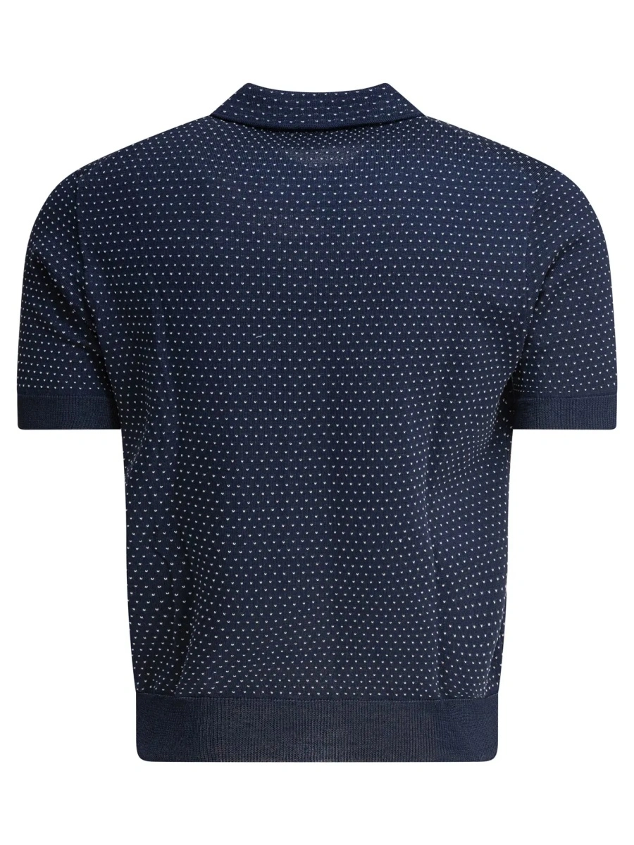 Tricou Polo Textured knit polo shirt buttons - Img 2