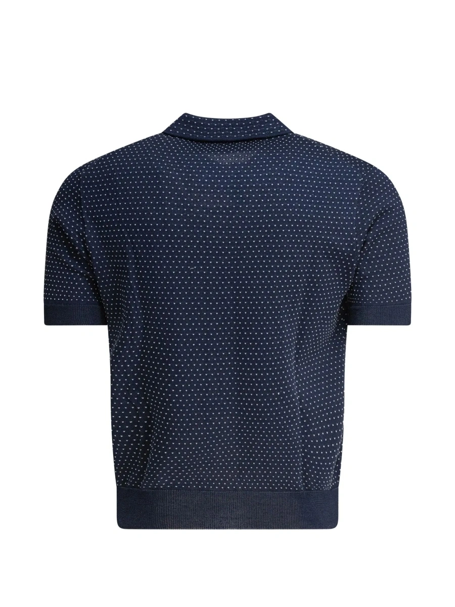 Tricou Polo Textured knit polo shirt buttons - Img 5