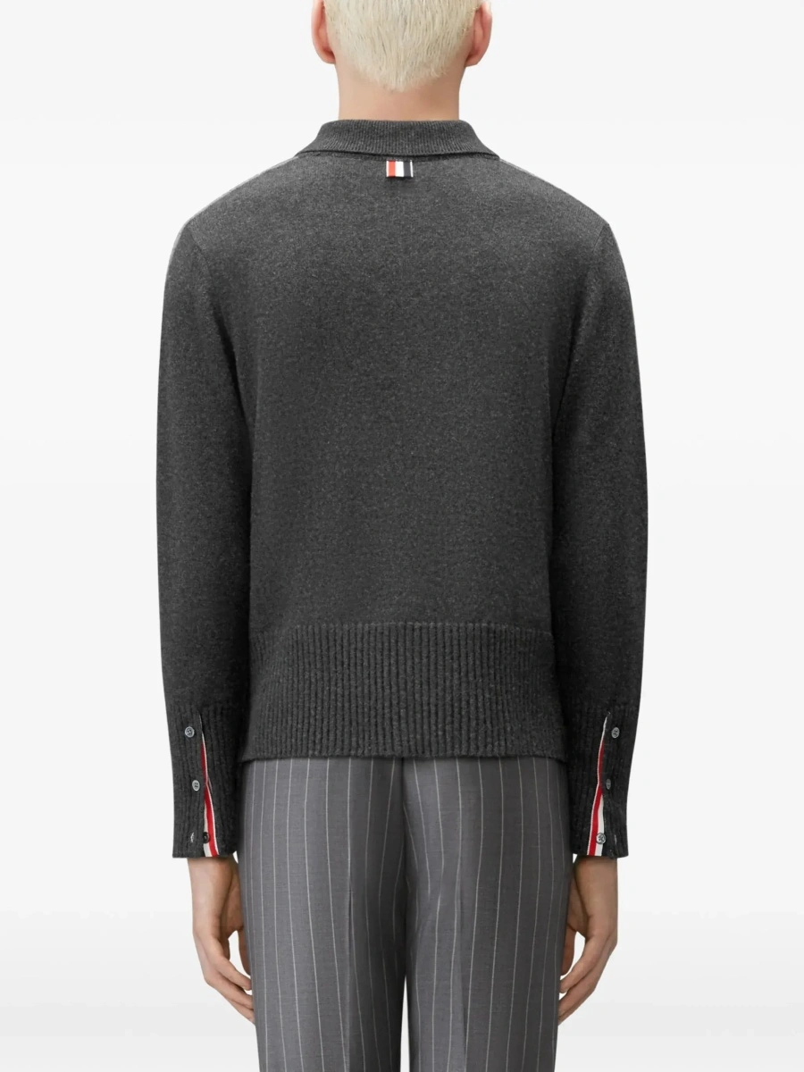 Tricou polo Thom Browne gri - Img 6