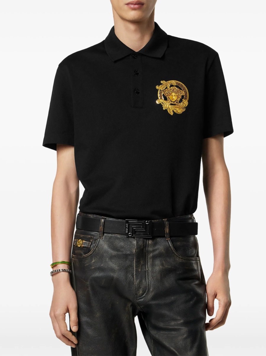 Tricou Polo Versace negru - Img 2