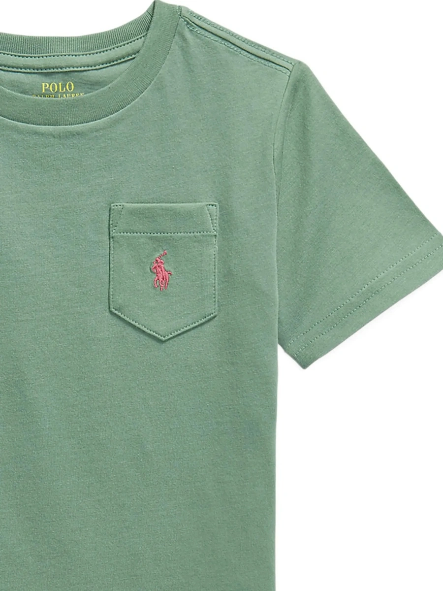 Tricou Ralph Lauren verde din bumbac - Img 6