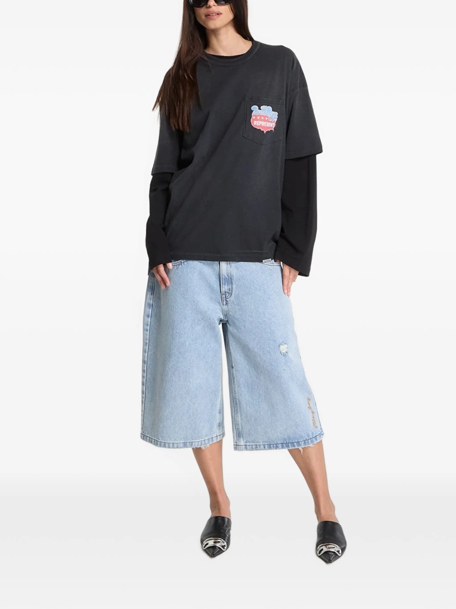 Tricou REPRESENT negru din canepa si bumbac - Img 2