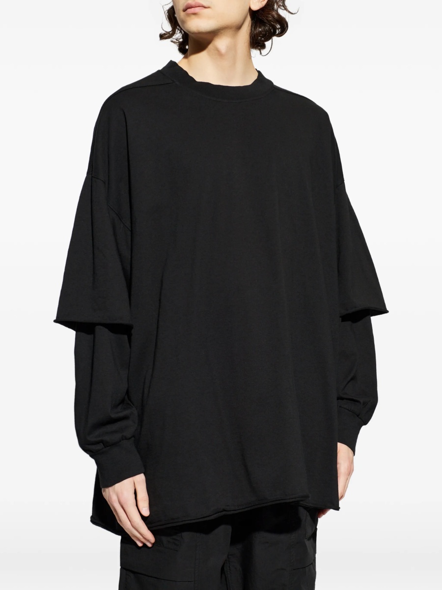Tricou Rick Owens negru din bumbac - Img 3