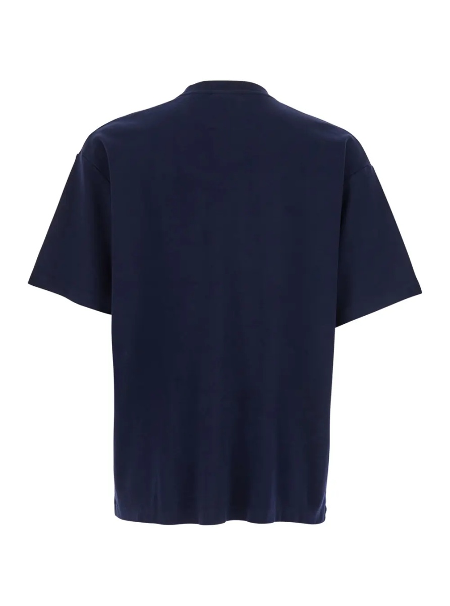 Tricou T-Shirt 'Le T-Shirt Slogan Classique' Crew Neck with Slogan Print Detail on the Front in Blue Cotton for Men - Img 2