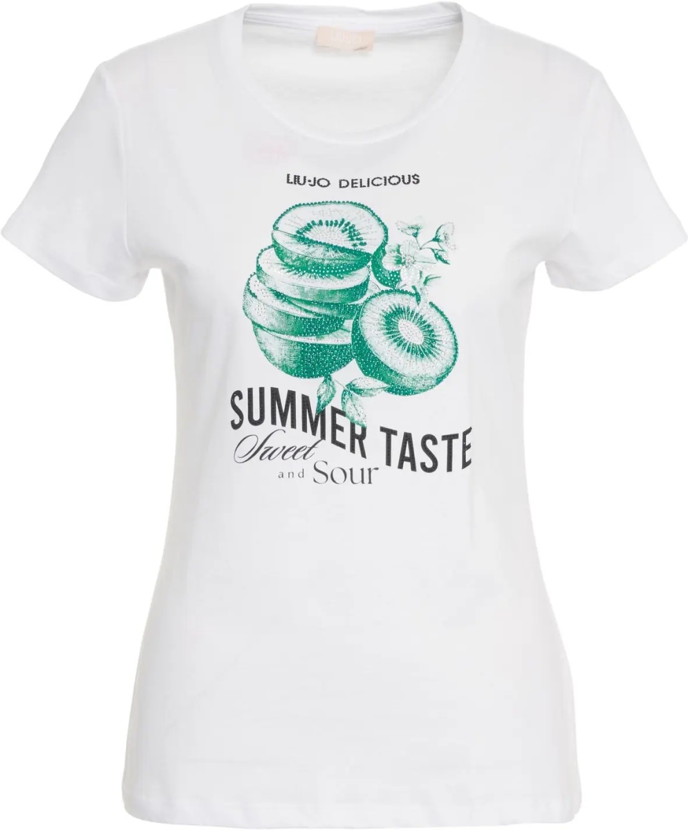 Tricou T-shirt with print and rhinestones - Img 2