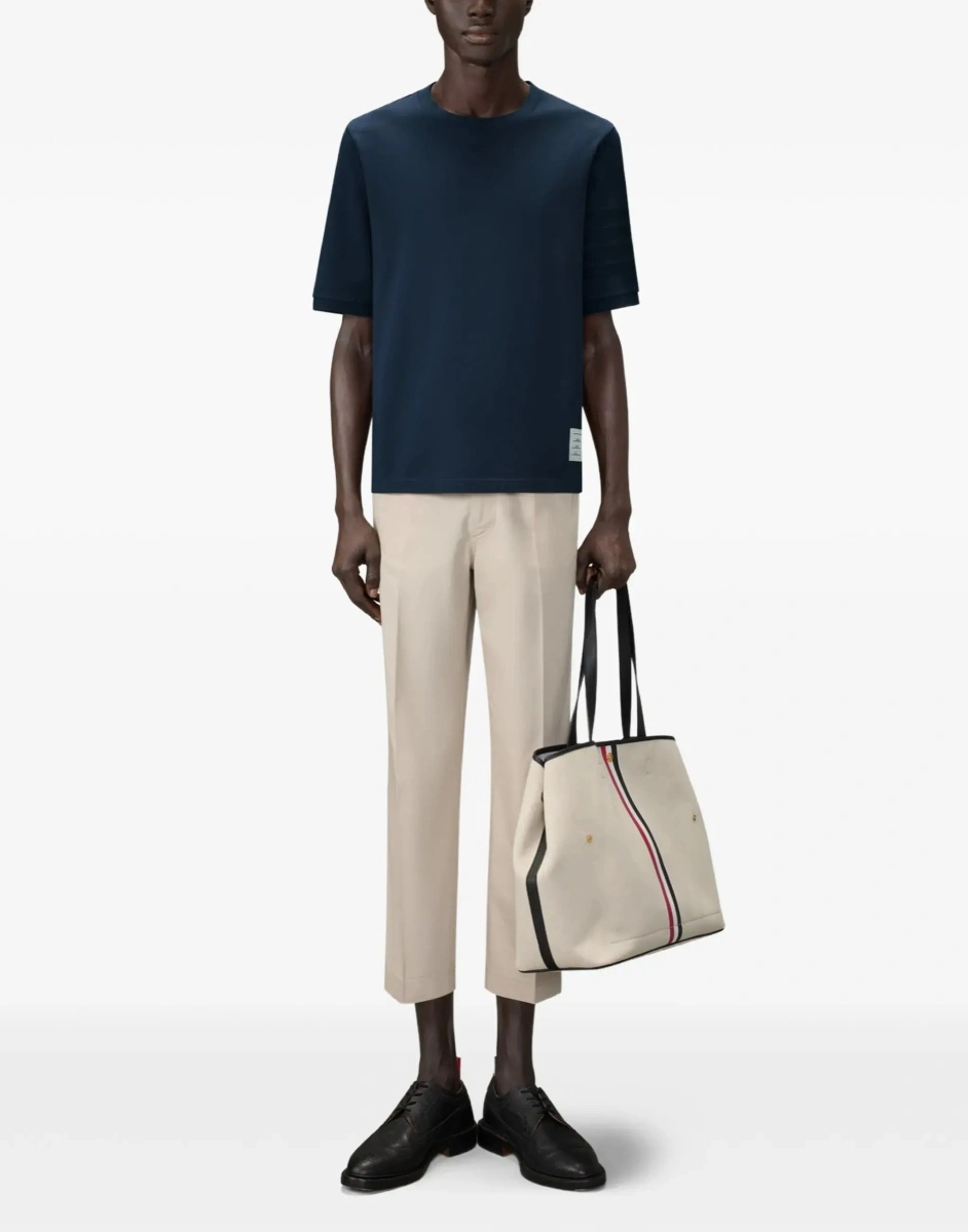 Tricou Thom Browne albastru din jerse - Img 4