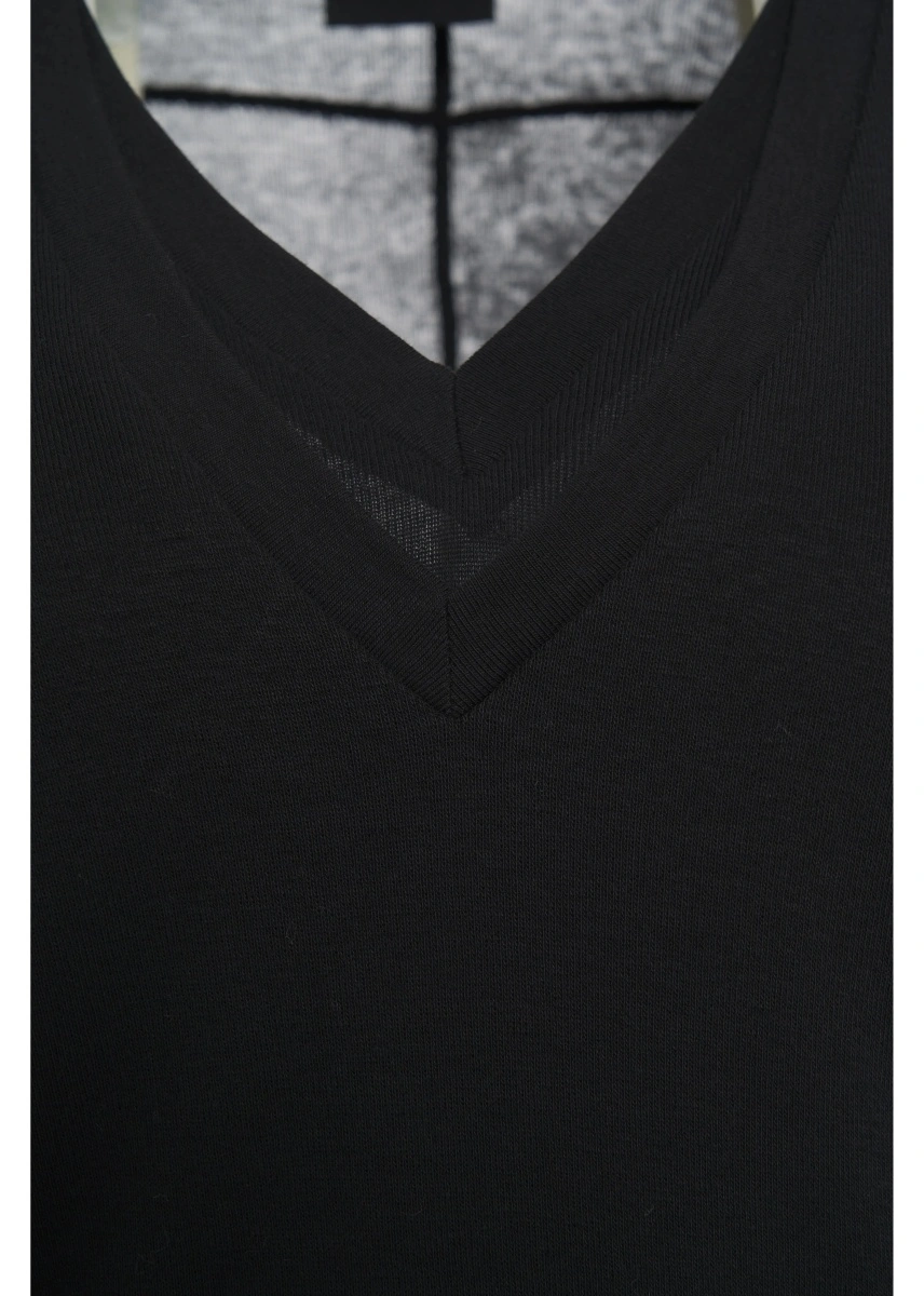 Tricou Thom / Krom negru din bumbac - Img 4